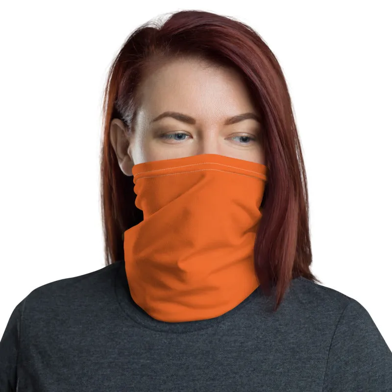 Dark Orange Washable Face Masks Shield, Reusable Neck Warmer Bandana-Made in USA/EU
