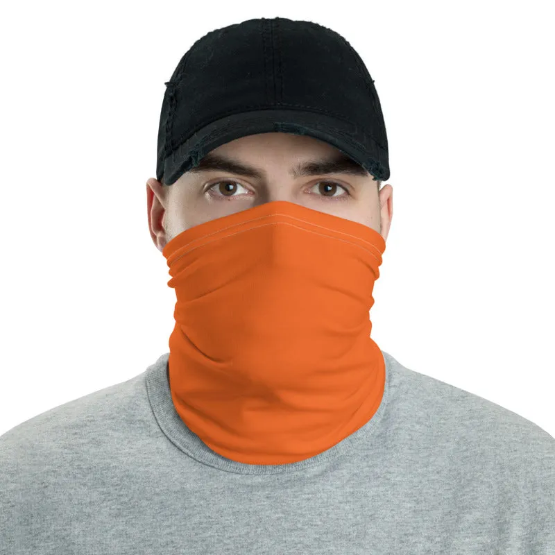 Dark Orange Washable Face Masks Shield, Reusable Neck Warmer Bandana-Made in USA/EU