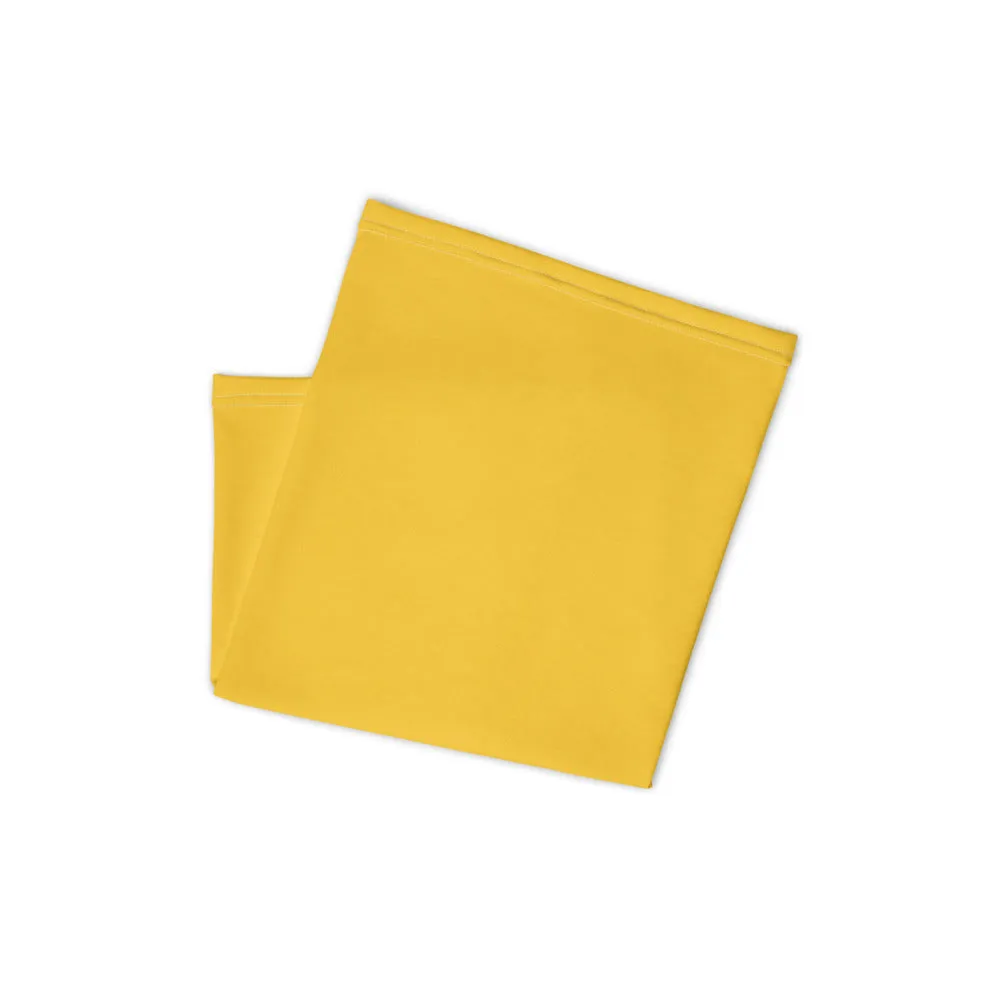 Dark Yellow Washable Face Masks Shield, Reusable Neck Warmer Bandana-Made in USA/EU
