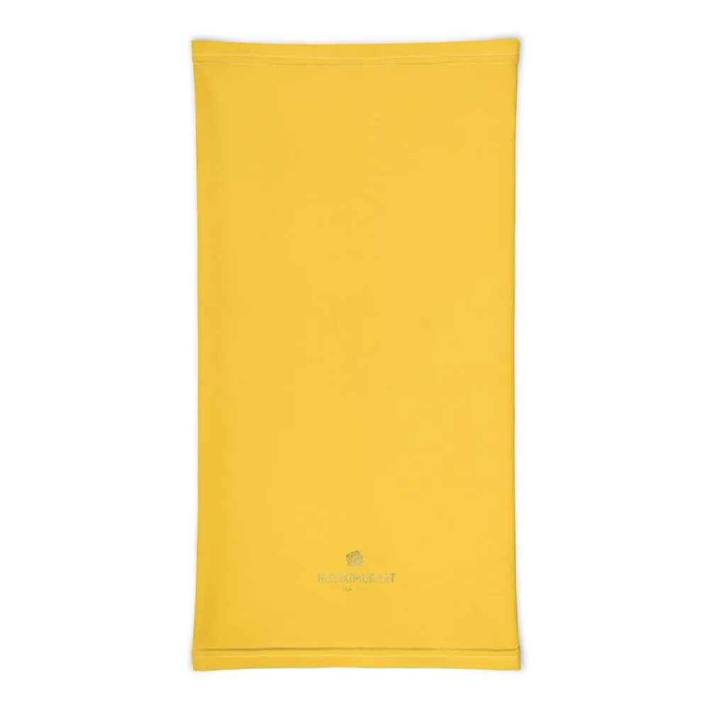 Dark Yellow Washable Face Masks Shield, Reusable Neck Warmer Bandana-Made in USA/EU