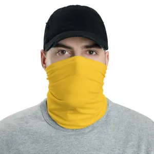 Dark Yellow Washable Face Masks Shield, Reusable Neck Warmer Bandana-Made in USA/EU