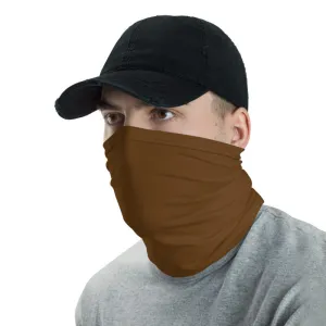 Earth Brown Face Mask Shield, Reusable Washable Headband Bandana-Made in USA/EU