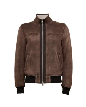 ELLIS-SLIM, SHEARLING SUEDE IRONED