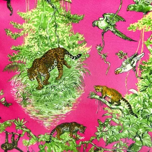 Equateur Hermes Maxi Twilly Scarf Reversible MIB w/Store Tag Bright Pink