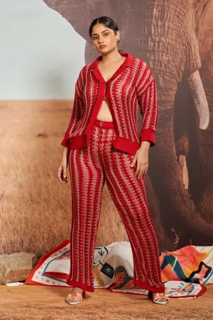 Geru Dual Bow Knit Trousers