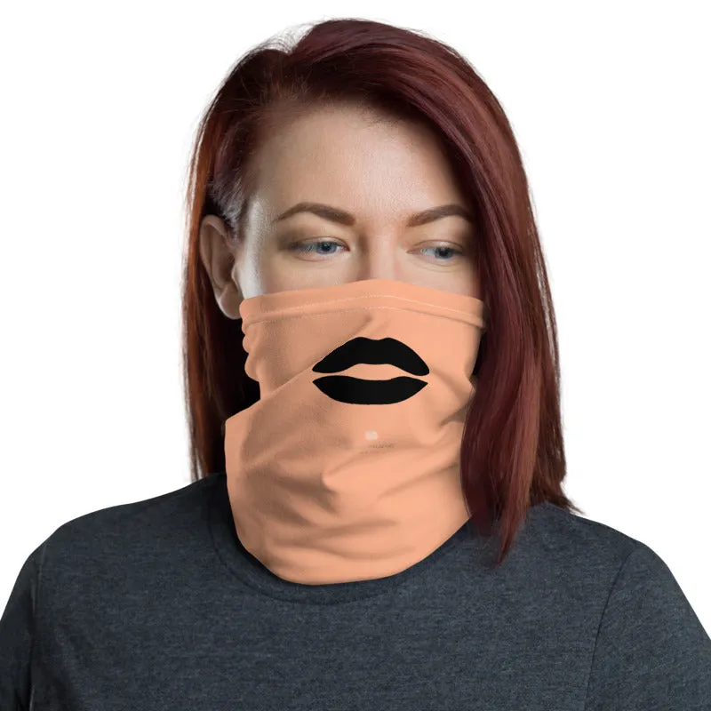 Gothic Black Lips Neck Gaiter, Funny Face Mask Coverings For Men or Women-Made in USA/EU
