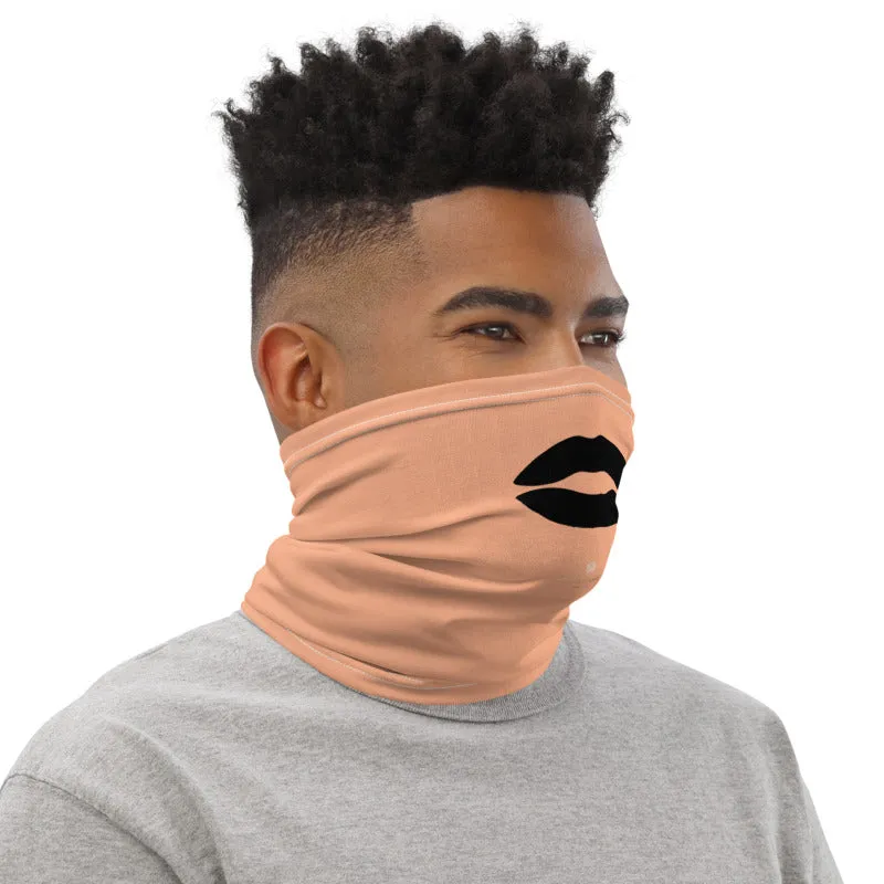 Gothic Black Lips Neck Gaiter, Funny Face Mask Coverings For Men or Women-Made in USA/EU