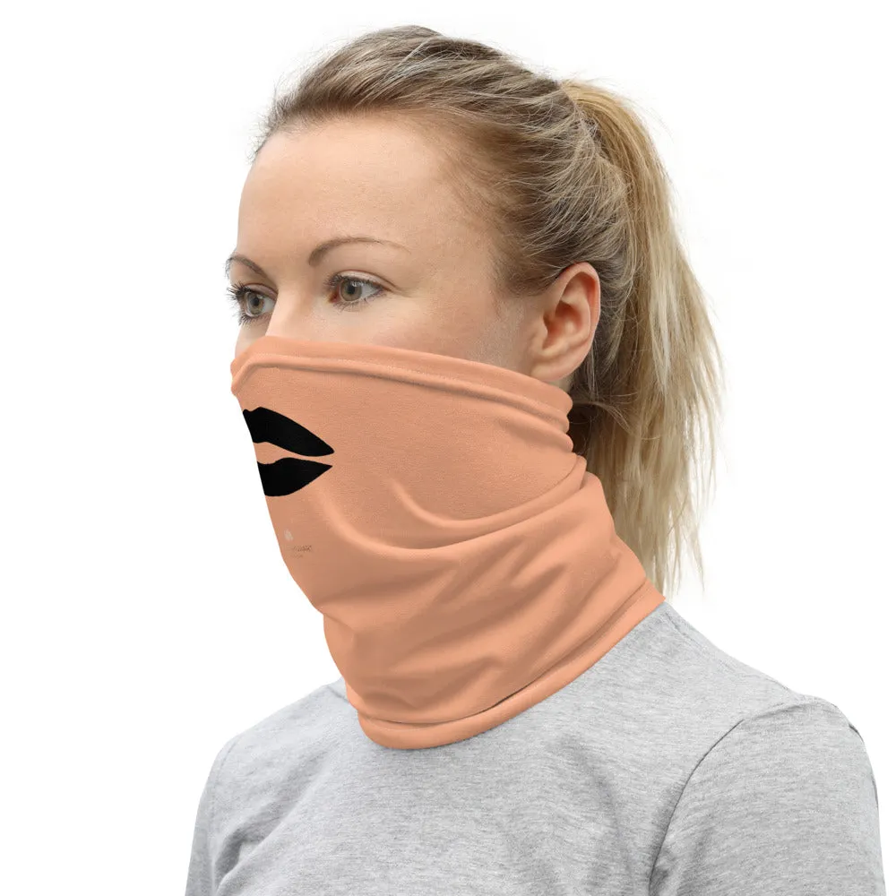 Gothic Black Lips Neck Gaiter, Funny Face Mask Coverings For Men or Women-Made in USA/EU