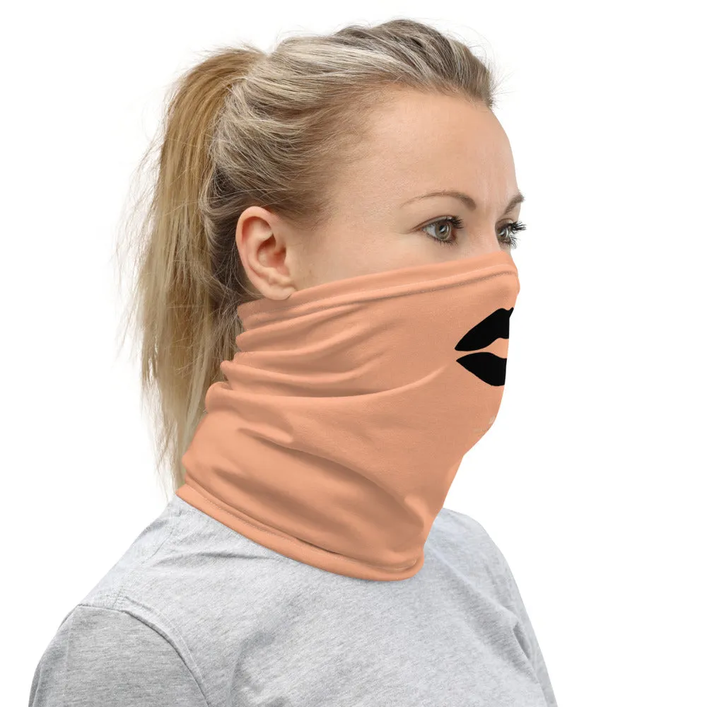Gothic Black Lips Neck Gaiter, Funny Face Mask Coverings For Men or Women-Made in USA/EU