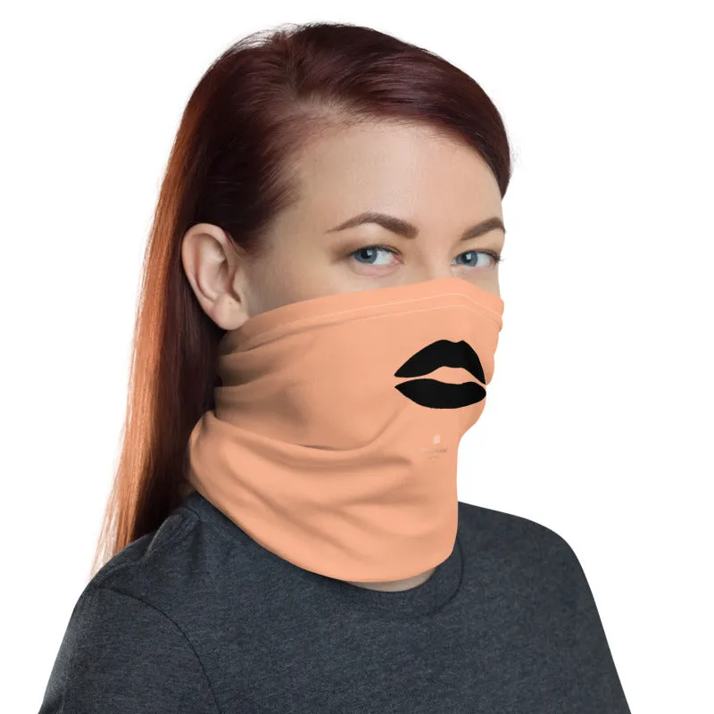 Gothic Black Lips Neck Gaiter, Funny Face Mask Coverings For Men or Women-Made in USA/EU
