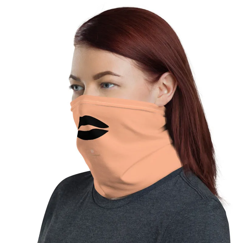 Gothic Black Lips Neck Gaiter, Funny Face Mask Coverings For Men or Women-Made in USA/EU