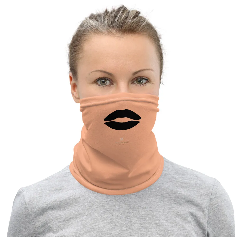 Gothic Black Lips Neck Gaiter, Funny Face Mask Coverings For Men or Women-Made in USA/EU