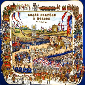 Grand Cortege a Moscou Hermes Scarf by Michel Duchene 90cm Silk Twill - GRAIL