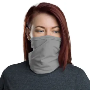 Gray Washable Face Mask Shield, Reusable Neck Warmer Bandana, Headband-Made in USA/EU