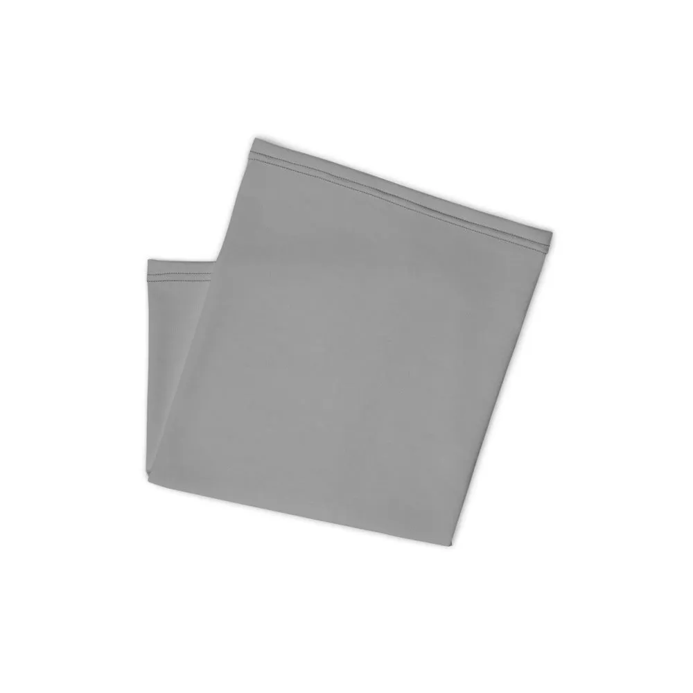 Gray Washable Face Mask Shield, Reusable Neck Warmer Bandana, Headband-Made in USA/EU