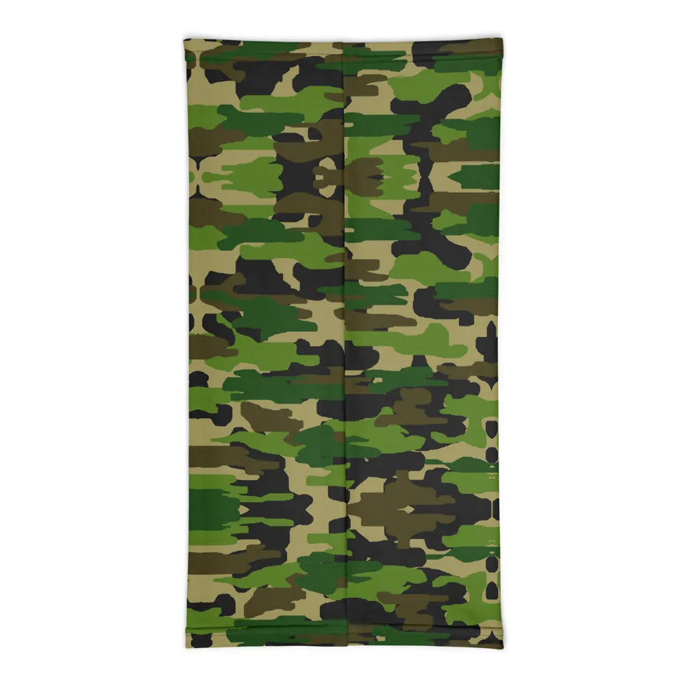 Green Camo Face Mask Shield, Army Print Headband Bandana Wristband-Made in USA/EU