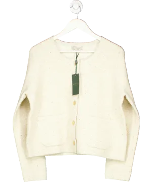 Hobbs Cream Zayla Sparkle Knitted Jacket UK L