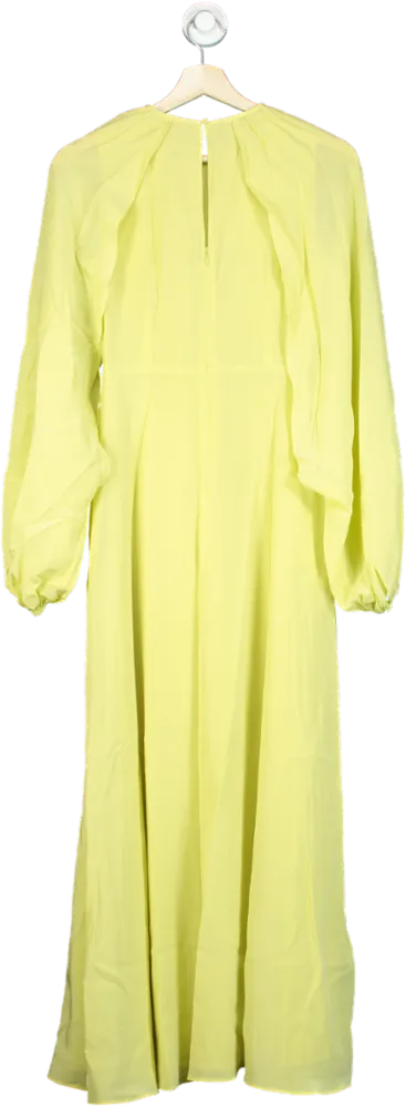 Hobbs Pastel Yellow Acacia Silk Dress UK 6