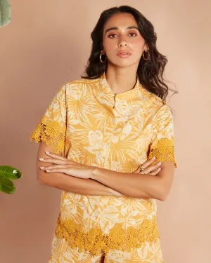 Honey Bunch Printed Shacket and Bralette Duo
