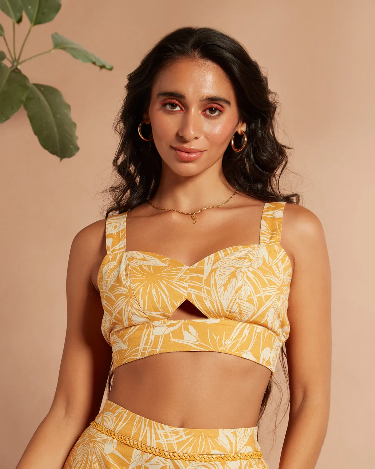 Honey Bunch Printed Shacket and Bralette Duo