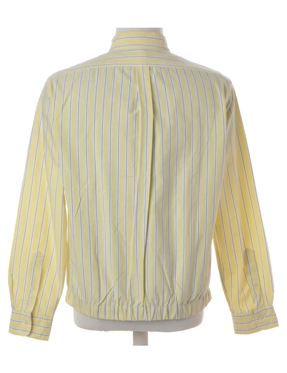 Label Striped Pattern Upcycled Ralph Shacket