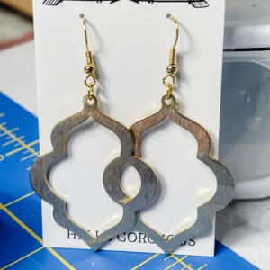 Large|Brass|Scallop|Earrings