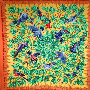 Les Merises Hermes Scarf by Antoine de Jacquelot 90 cm Silk Twill - Highly Sought After