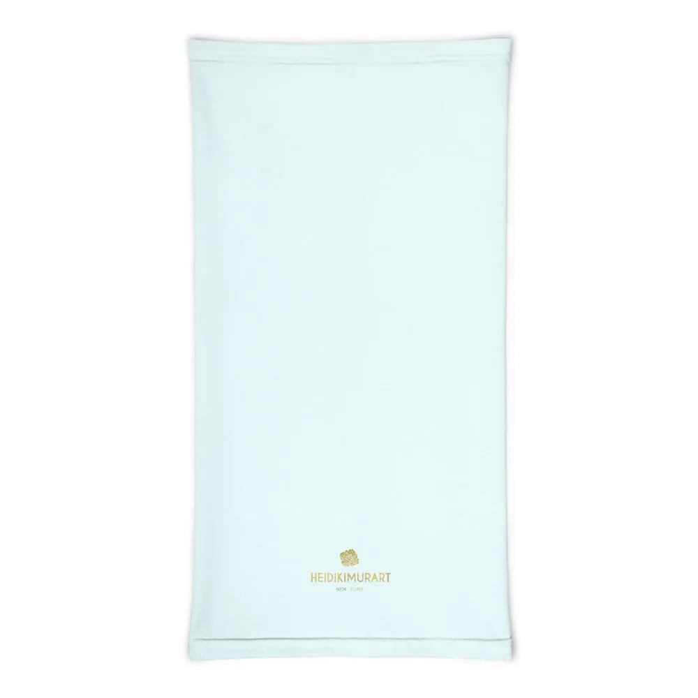 Light Blue Face Mask Shield, Reusable Washable Headband Bandana-Made in USA/EU