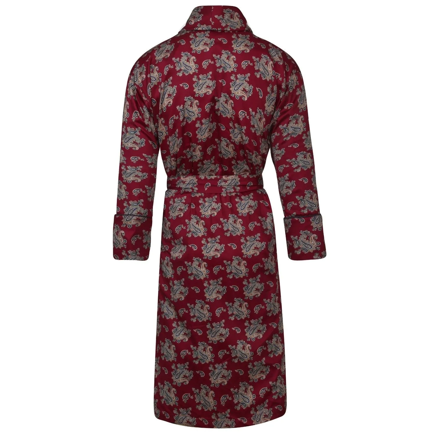 Lightweight Dressing Gown - Gatsby Paisley Wine