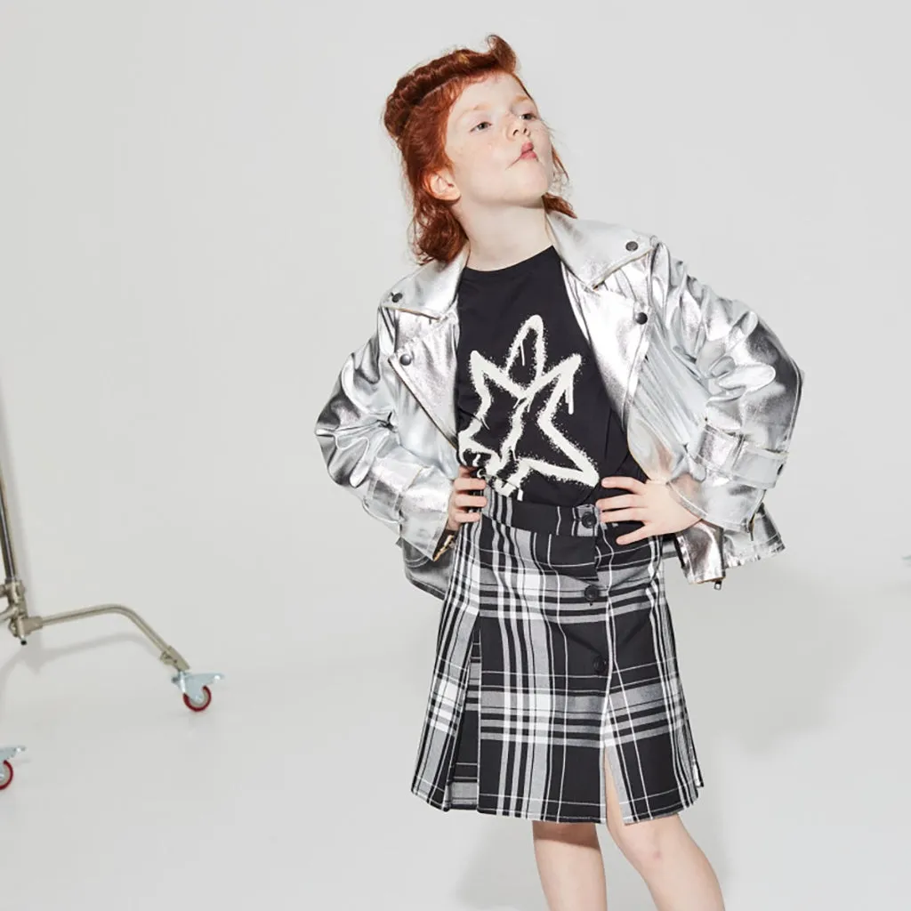 Little Creative Factory Child Rock Zipped Jacket Silver