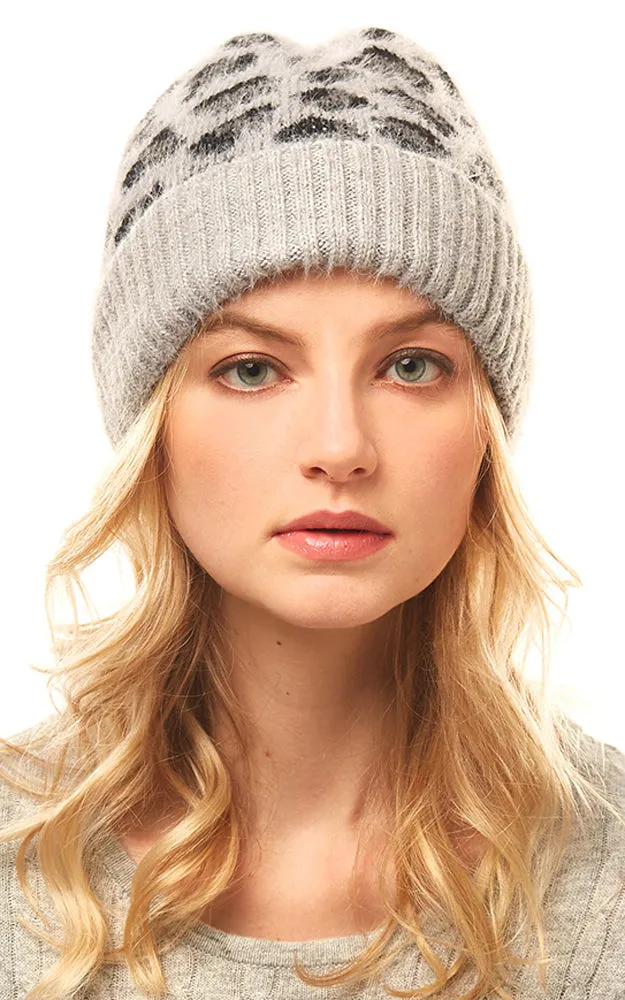 LOH146 Leopard Pattern Beanie Hat