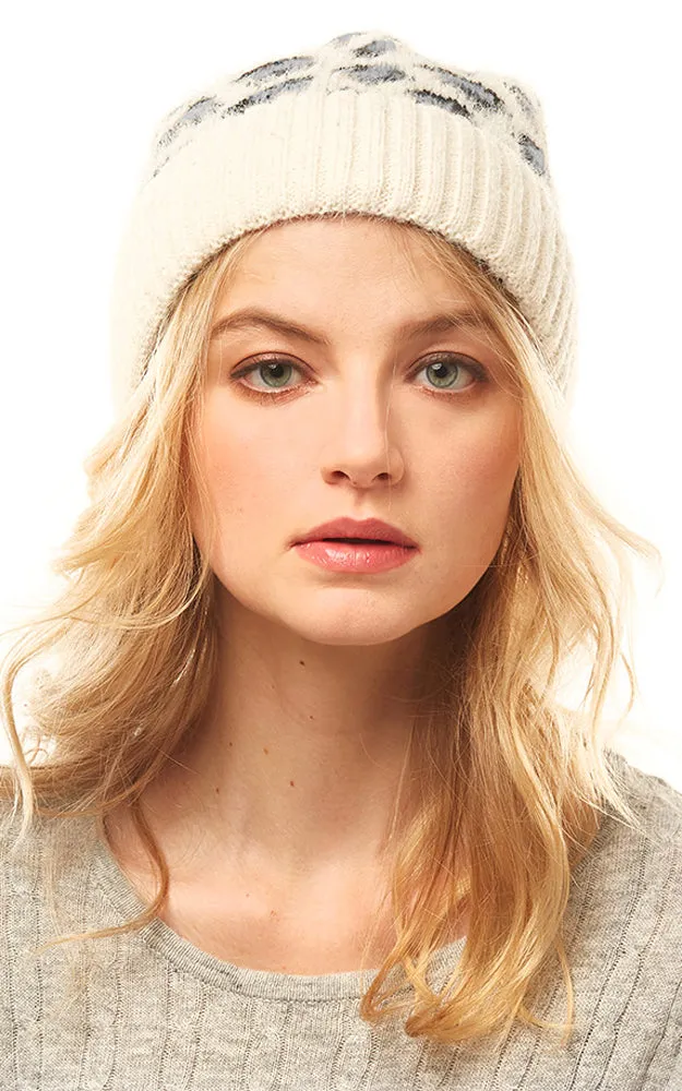 LOH146 Leopard Pattern Beanie Hat