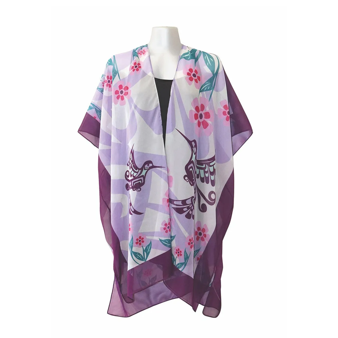 "Hummingbird" Sheer Wrap by Francis Dick, Kwakwaka'wakw Native artist