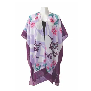 "Hummingbird" Sheer Wrap by Francis Dick, Kwakwaka'wakw Native artist