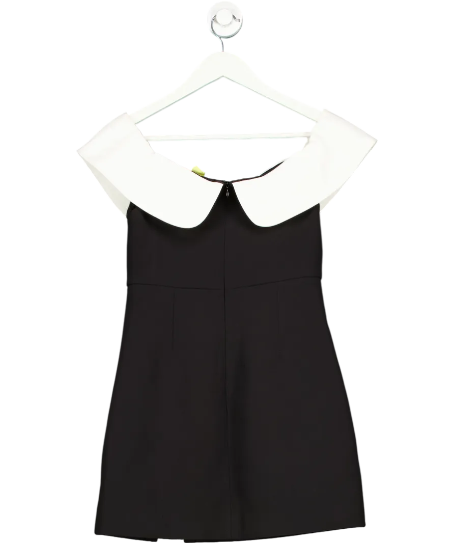 Self-Portrait Black Knit Bow Mini Dress UK 8