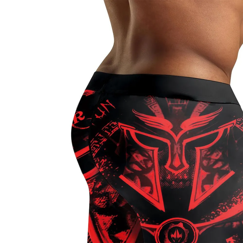 Spartan Red Men's Compression Leggings