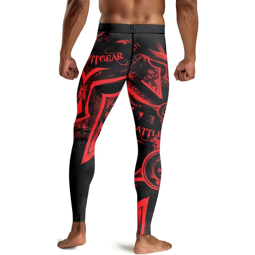 Spartan Red Men's Compression Leggings