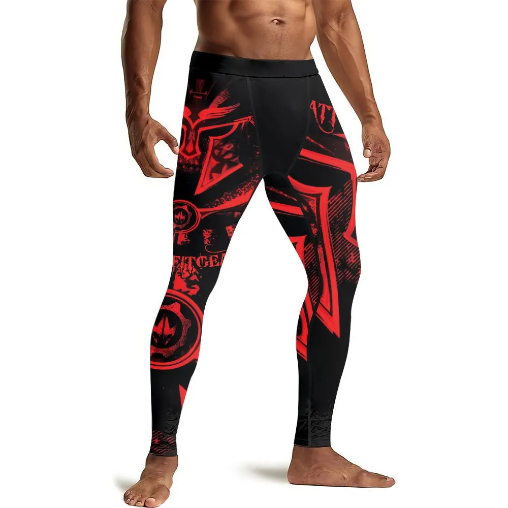Spartan Red Men's Compression Leggings