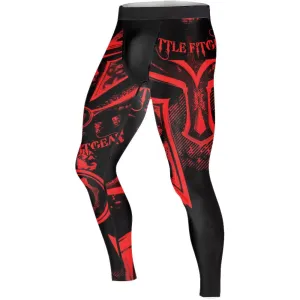 Spartan Red Men's Compression Leggings