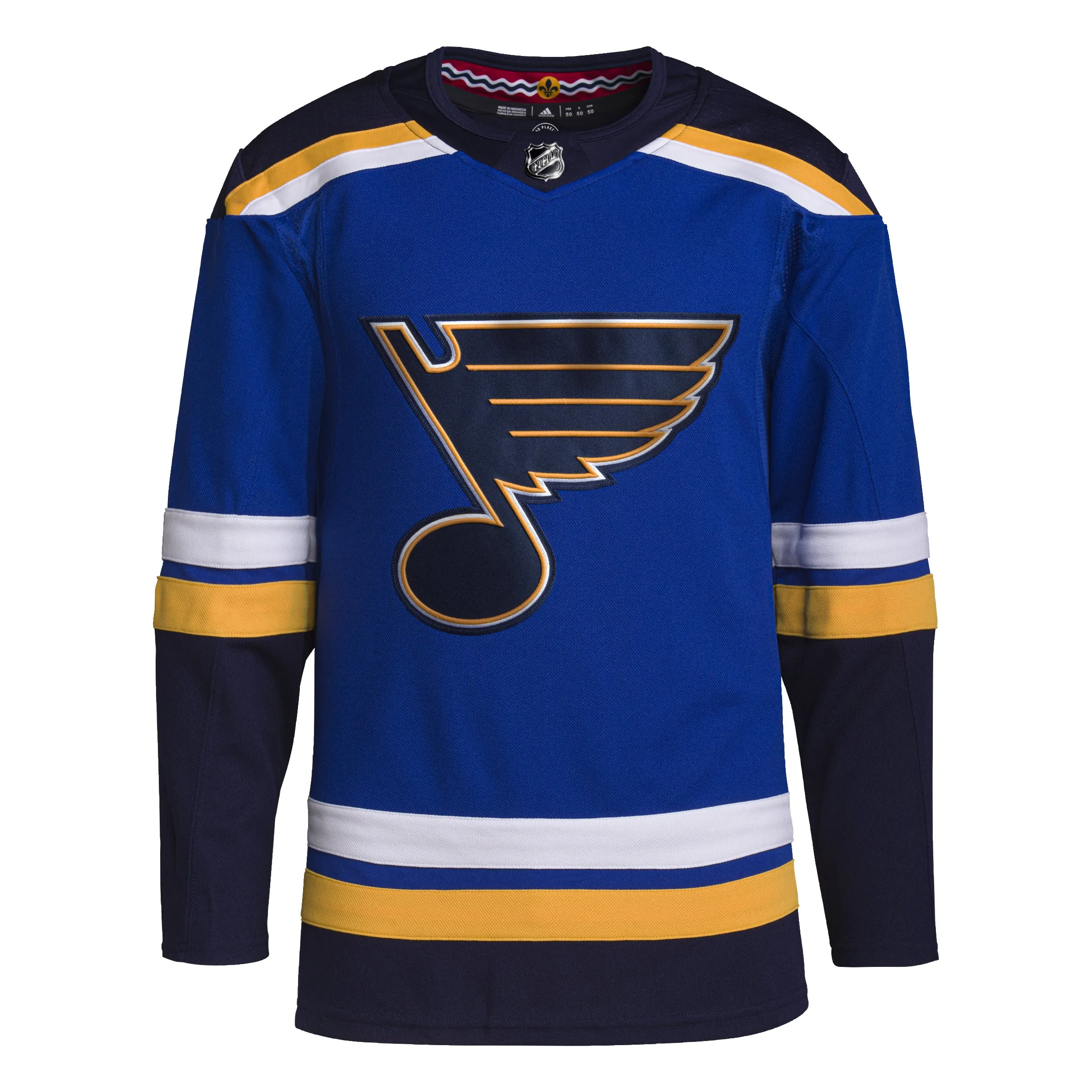 ST. LOUIS BLUES AUTHENTIC ADIDAS HOME PRIMEGREEN JERSEY - BLUE