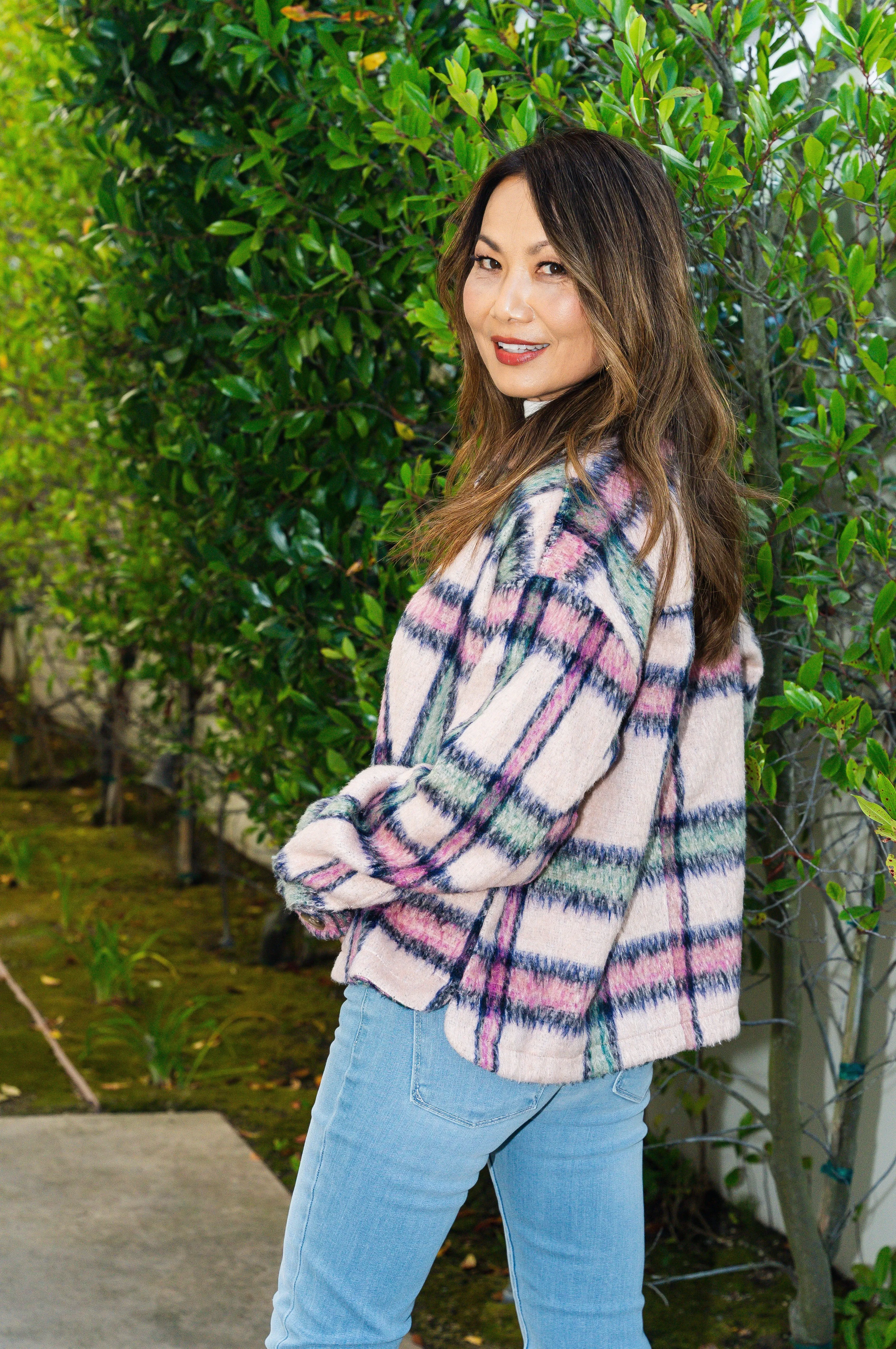 Sweet Pink Plaid Shacket